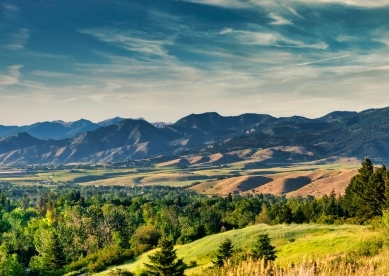 Stunning scenic mountain range and nature area